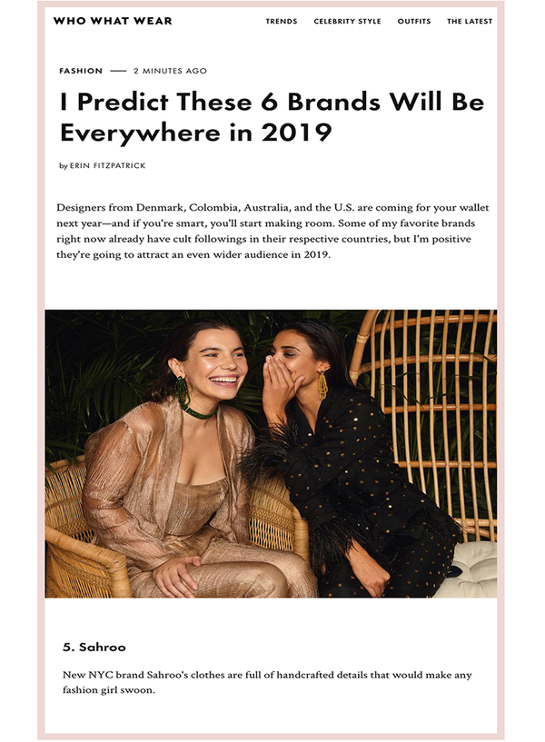 New NYC brand | January 2019